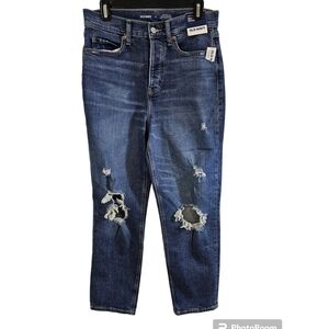Old Navy Size 6 Sky-hi Straight Distressed Jeans